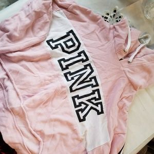 Pink cropped hoodie